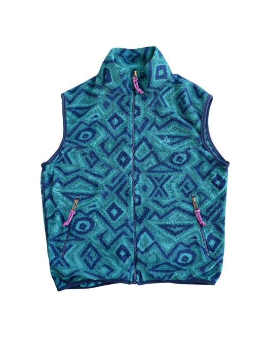 EMS / 90's Geometric Pattern Fleece Vest