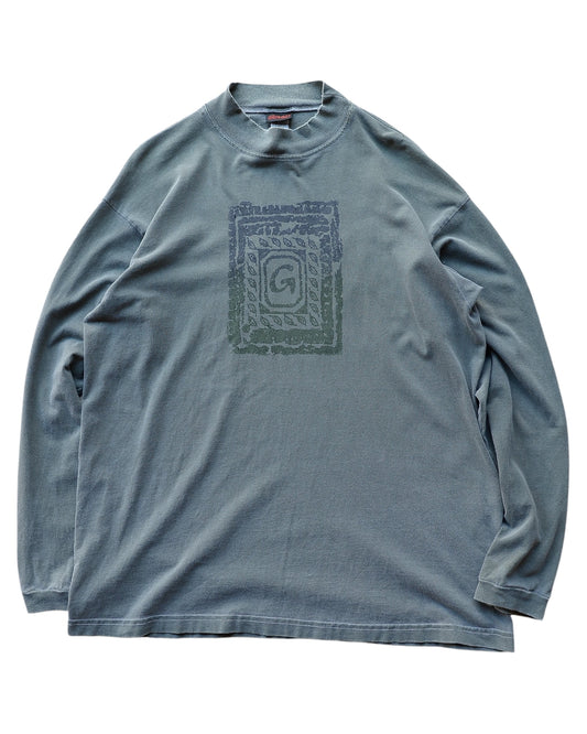 GRAMICCI / 90's Moc Neck L/S Print T-Shirt