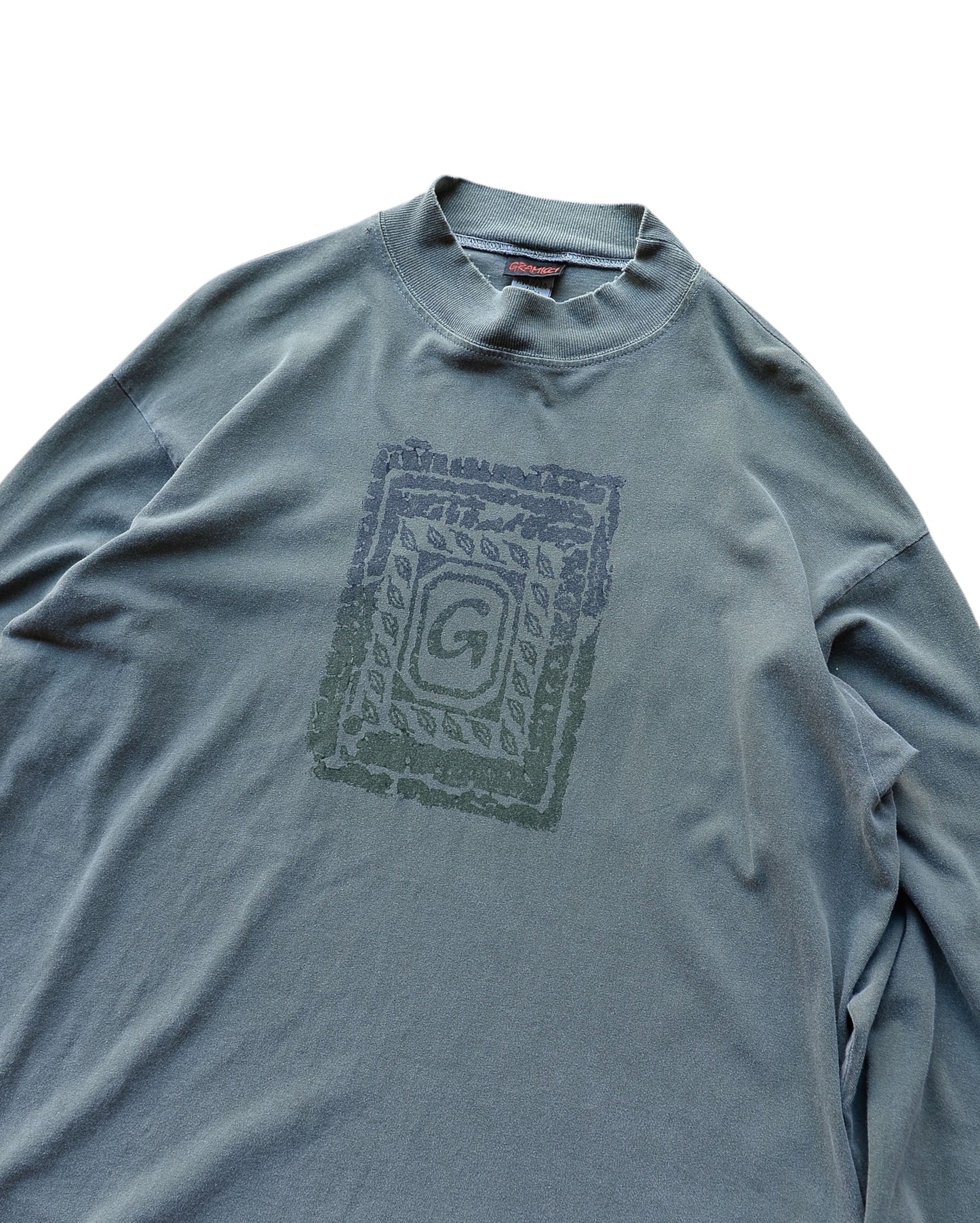 GRAMICCI / 90's Moc Neck L/S Print T-Shirt