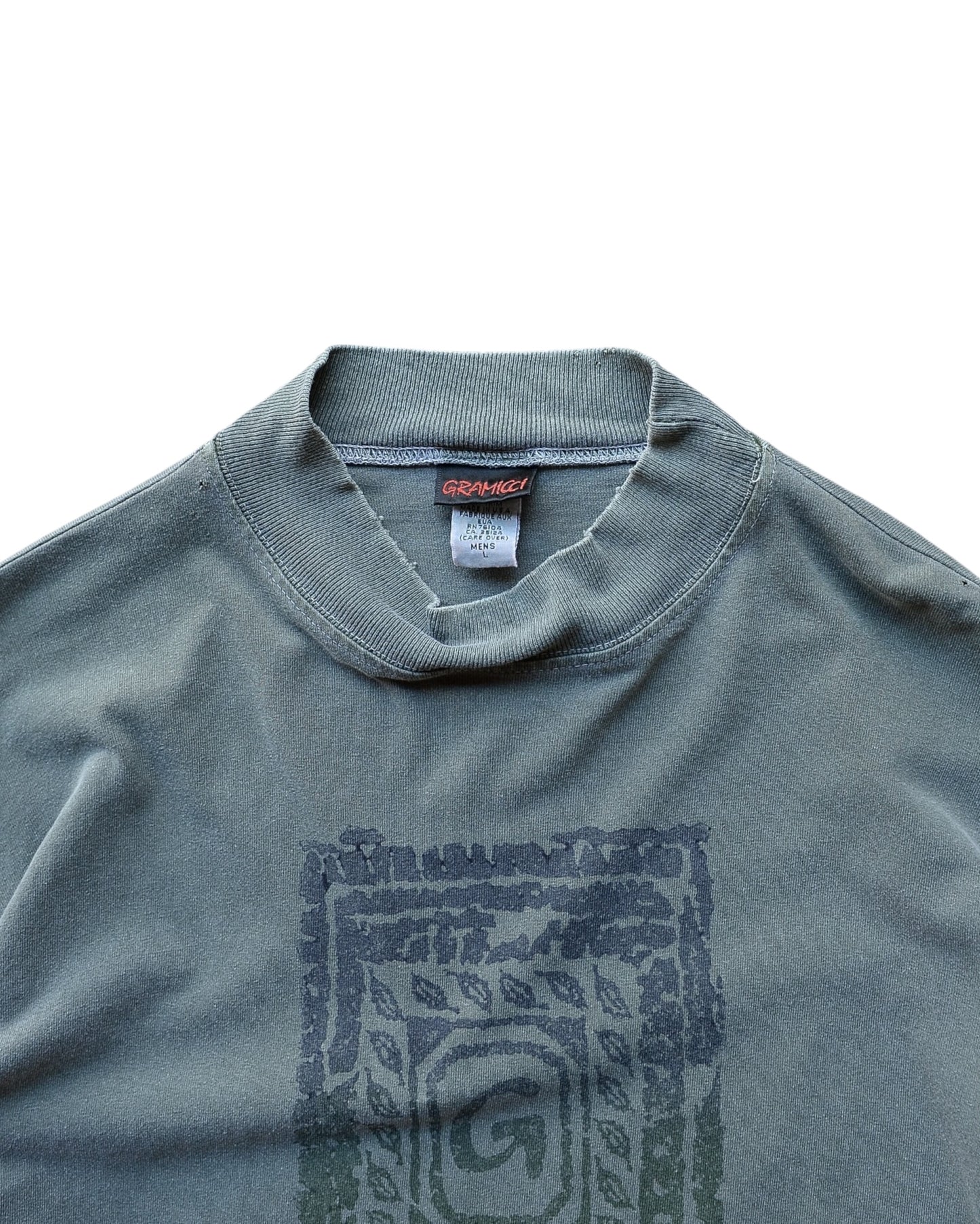 GRAMICCI / 90's Moc Neck L/S Print T-Shirt