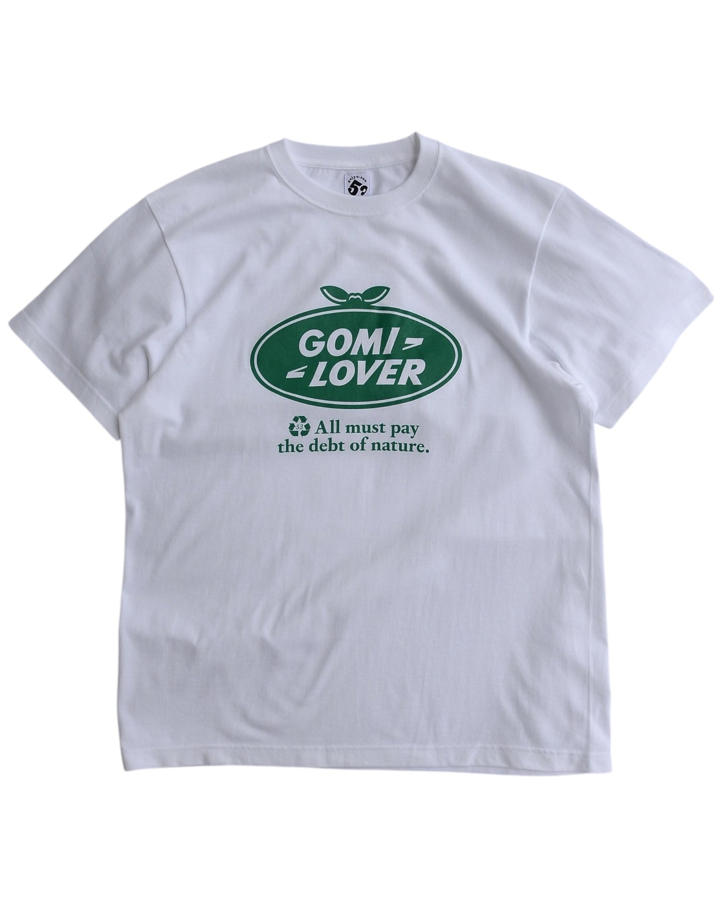 gojyu-san / "GOMI LOVER" T-Shirt (WHITE)