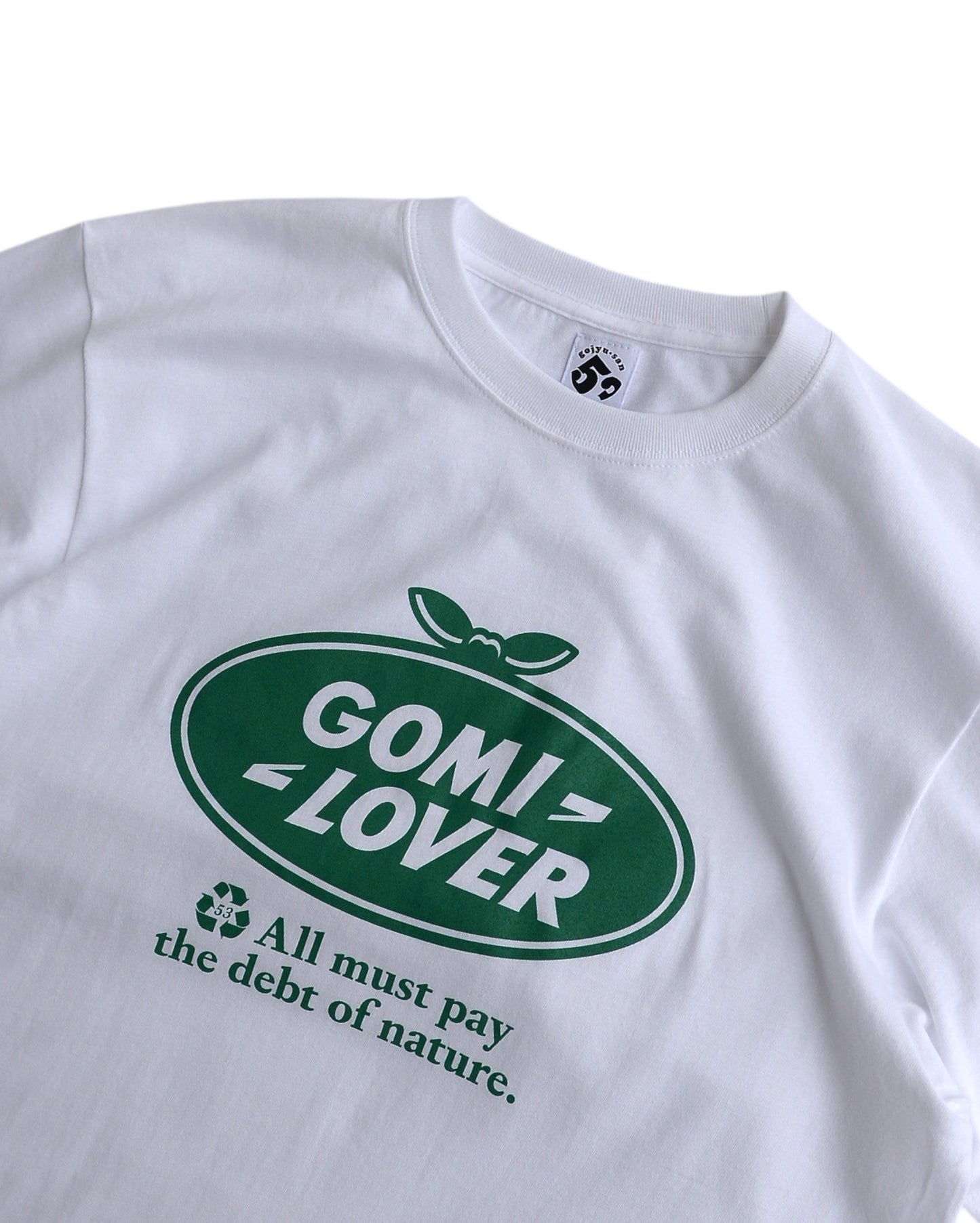 gojyu-san / "GOMI LOVER" T-Shirt (WHITE)