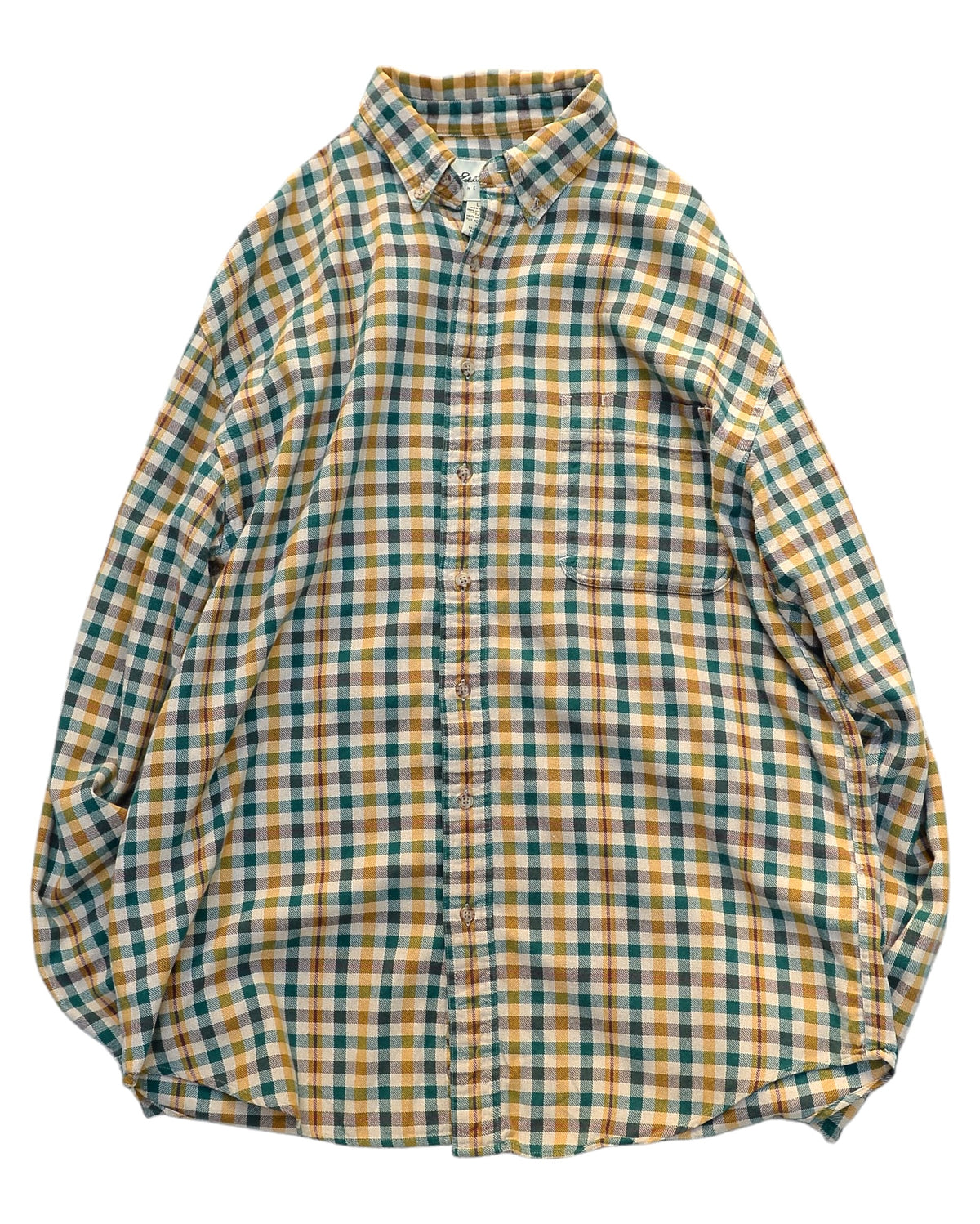 Eddie Bauer / 90's Check Flannel B.D Shirt