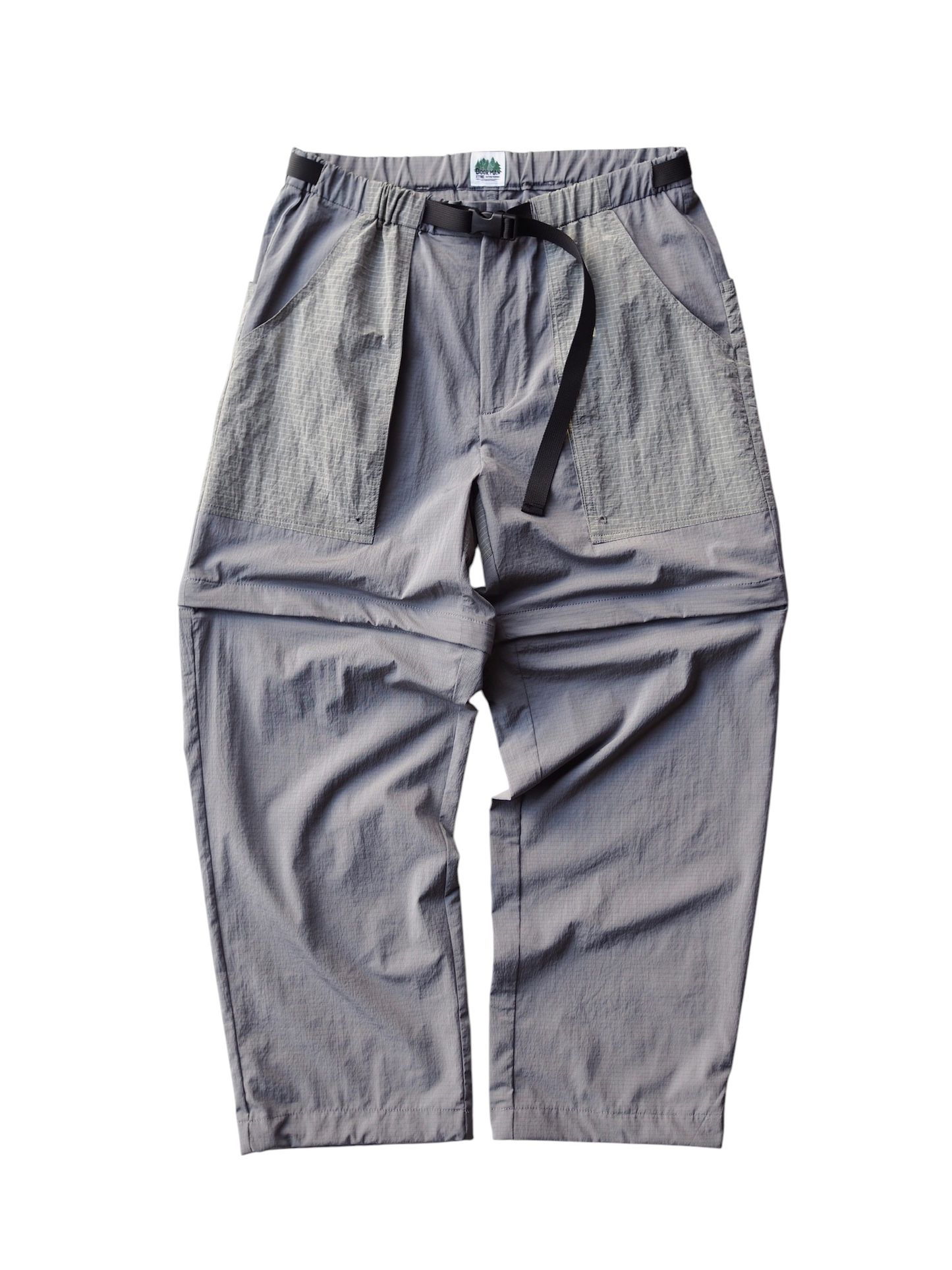 doorman store / Nylon Mesh Convertible Pants (Grey)
