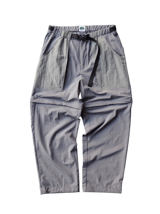 doorman store / Nylon Mesh Convertible Pants (Grey)