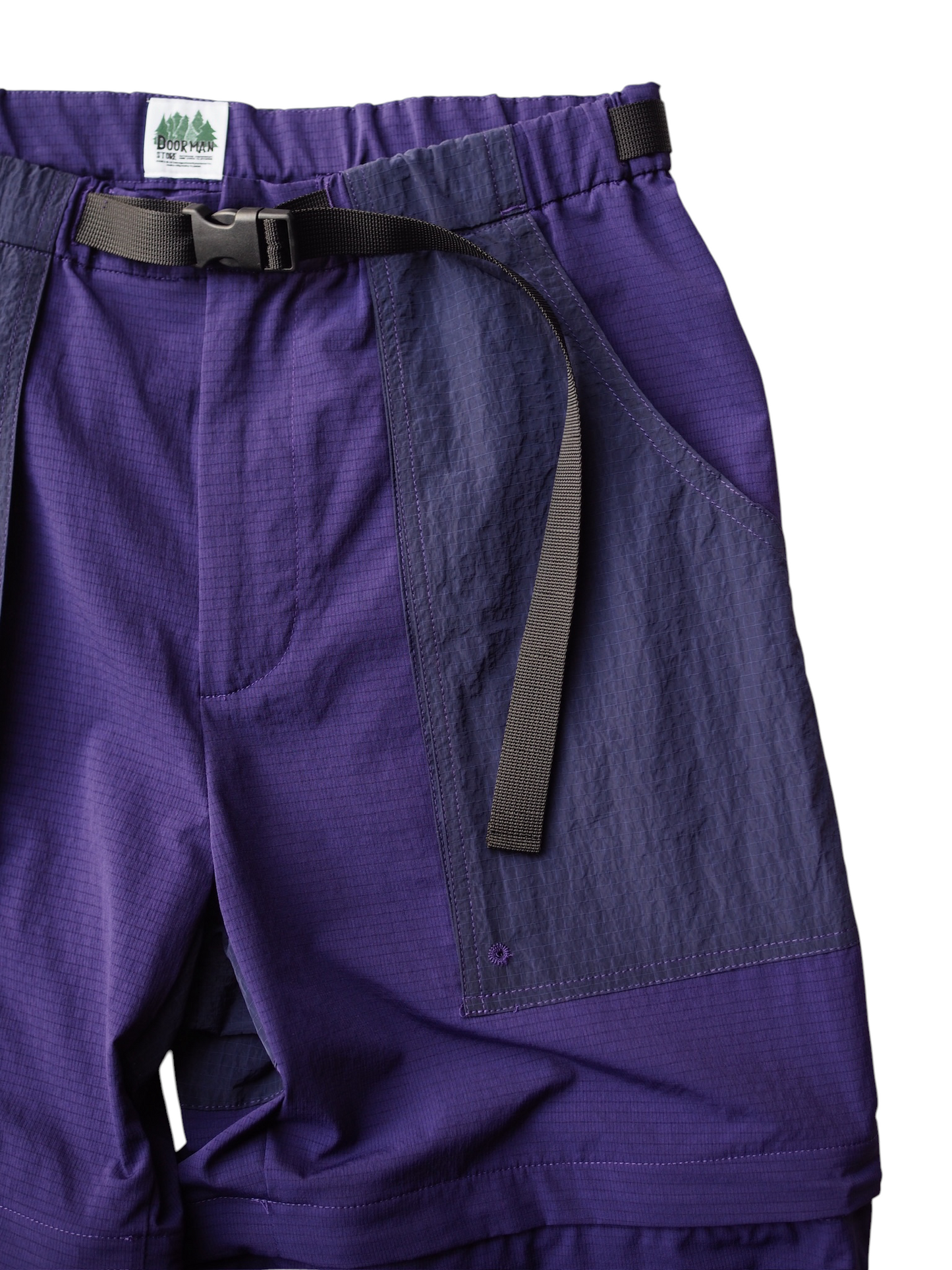 doorman store / Nylon Mesh Convertible Pants (Purple)