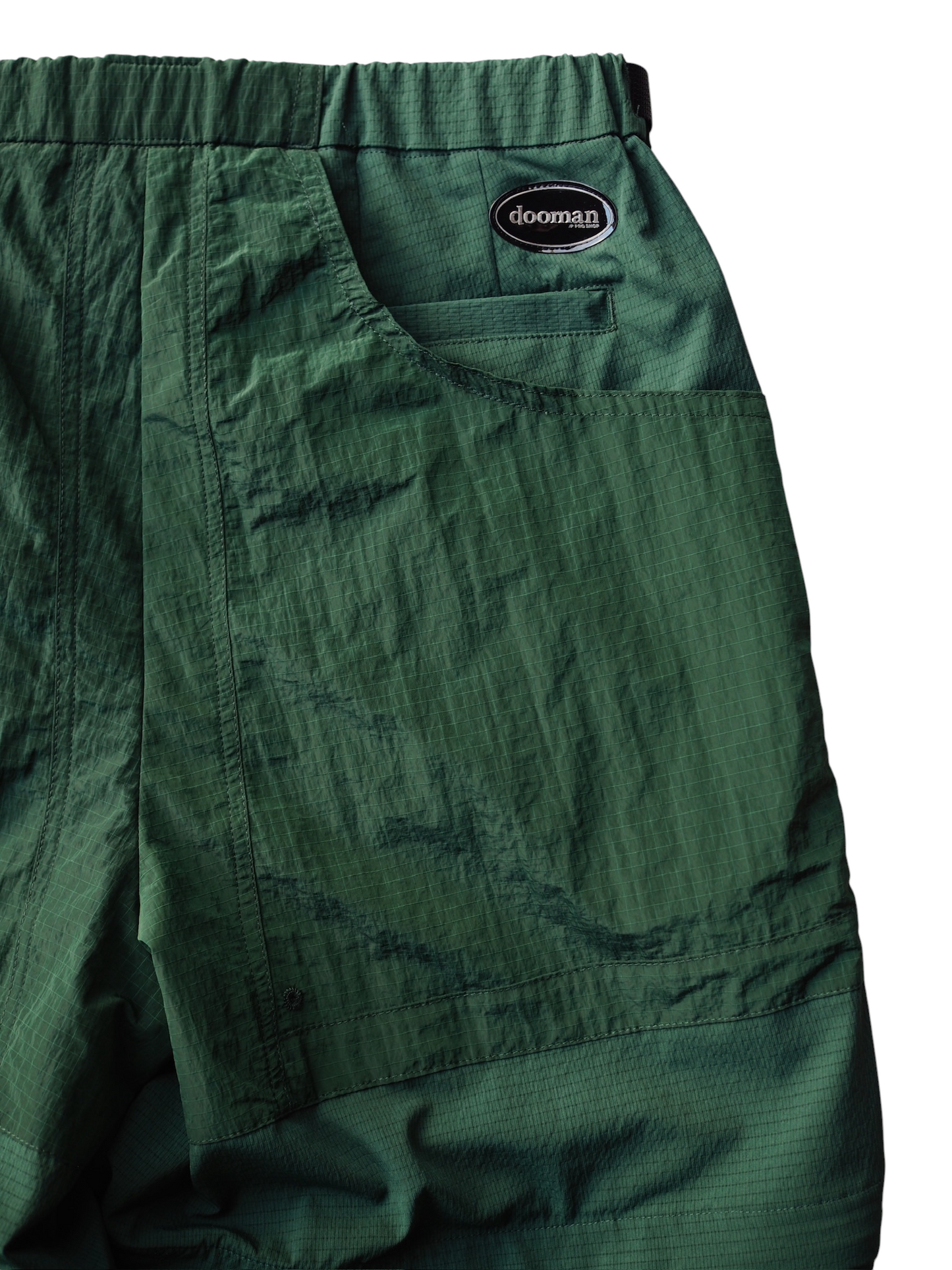 doorman store / Nylon Mesh Convertible Pants (Green)