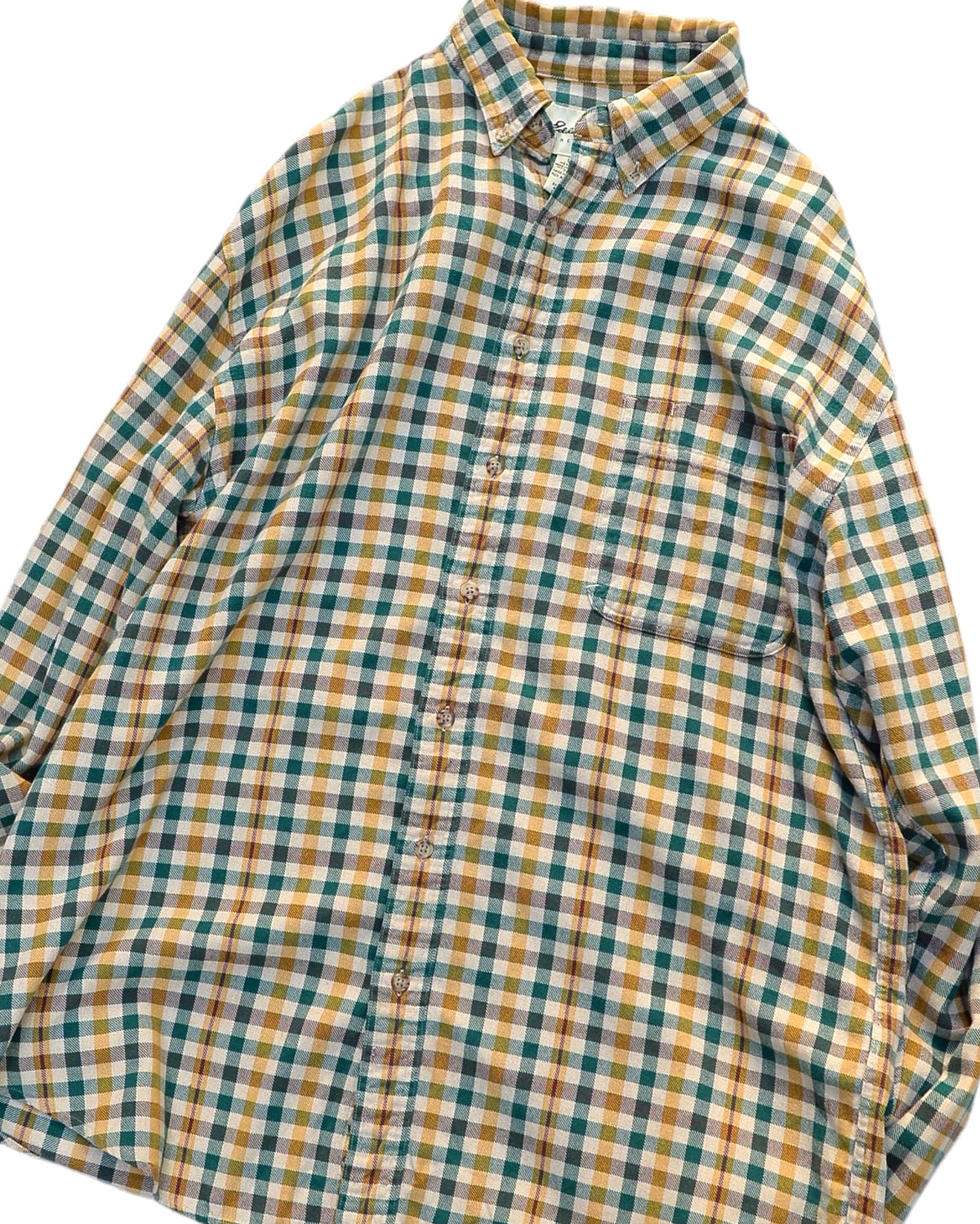 Eddie Bauer / 90's Check Flannel B.D Shirt