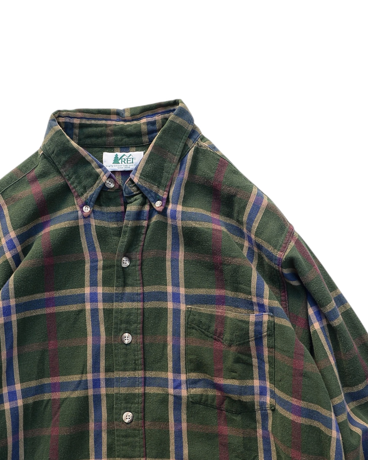 REI / 80's Plaid Check B.D Shirt