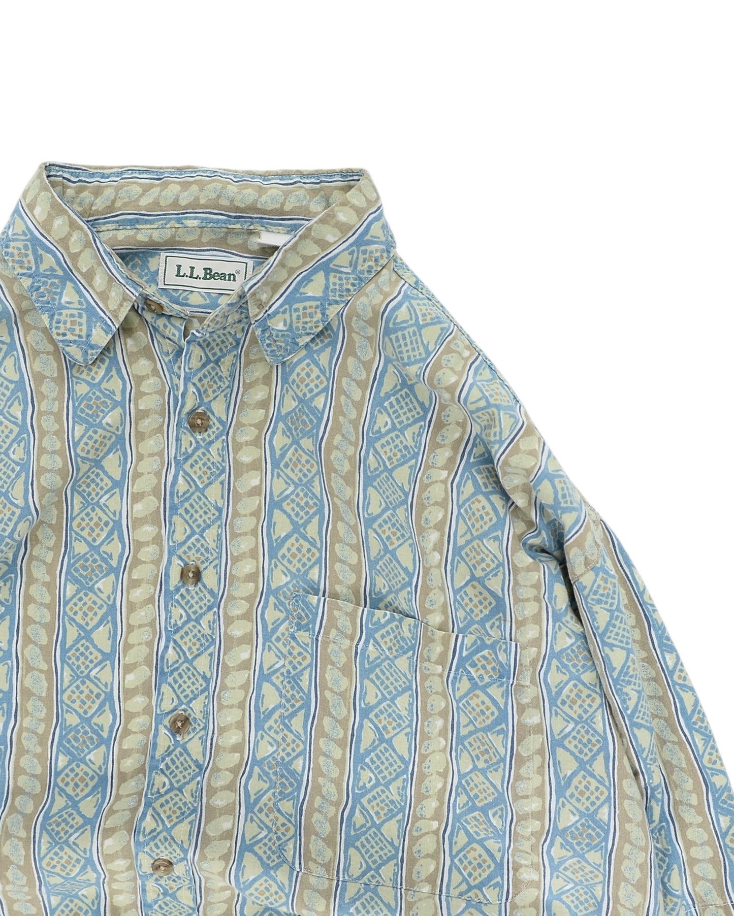 L.L.Bean / 90's Patterned S/S Shirt