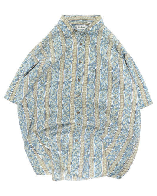L.L.Bean / 90's Patterned S/S Shirt
