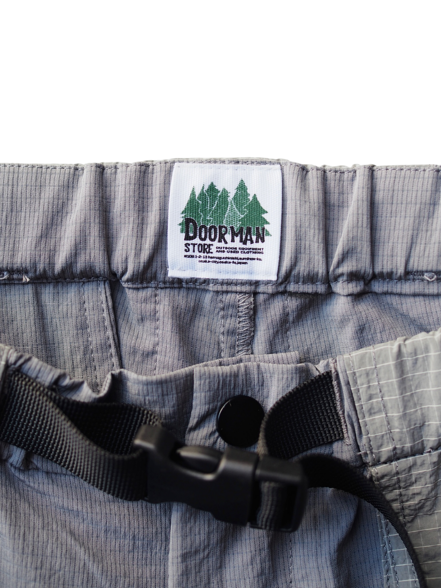 doorman store / Nylon Mesh Convertible Pants (Grey)
