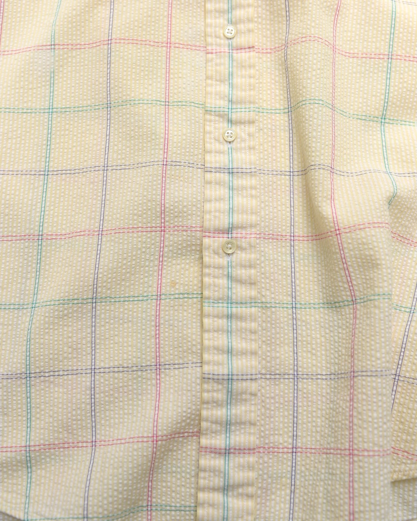 LANDS' END / 90's Seersucker Check S/S Shirt