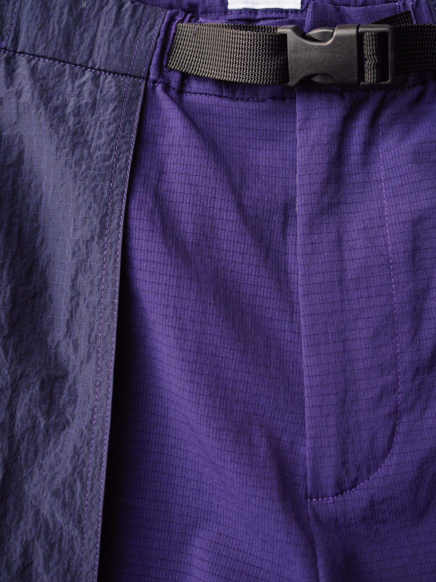 doorman store / Nylon Mesh Convertible Pants (Purple)
