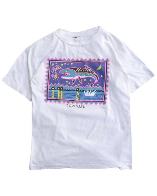 90's Fish Art T-Shirt"COZUMEL"