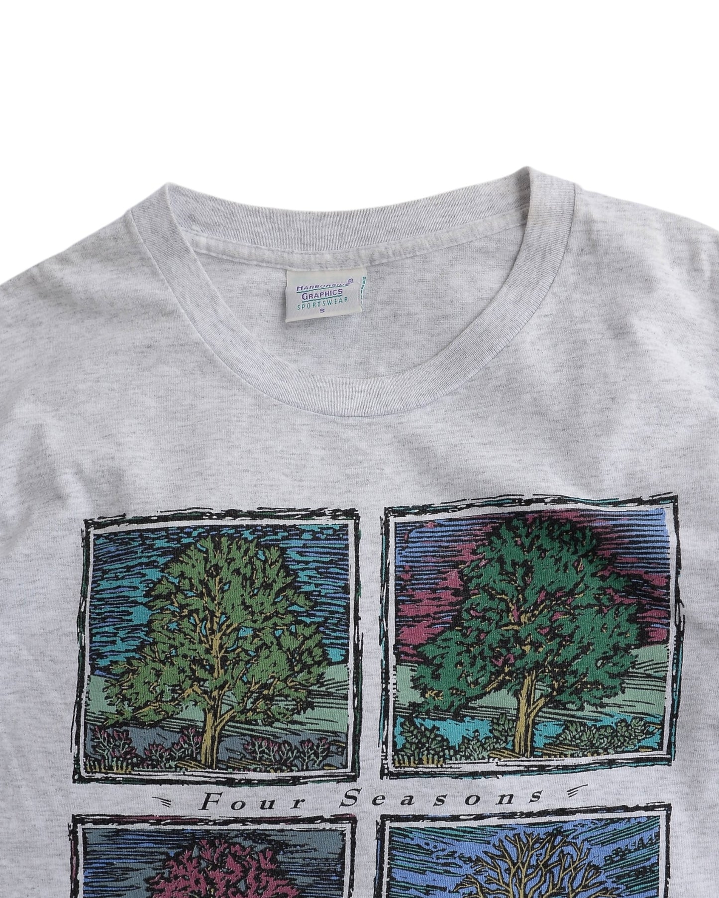 L.L.Bean / 90's Harborside Graphics "Four Seasons" T-Shirt
