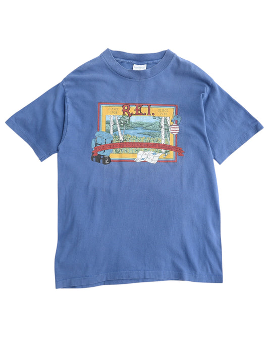 REI / 90's Harborside Graphics Logo T-Shirt (BLUE)