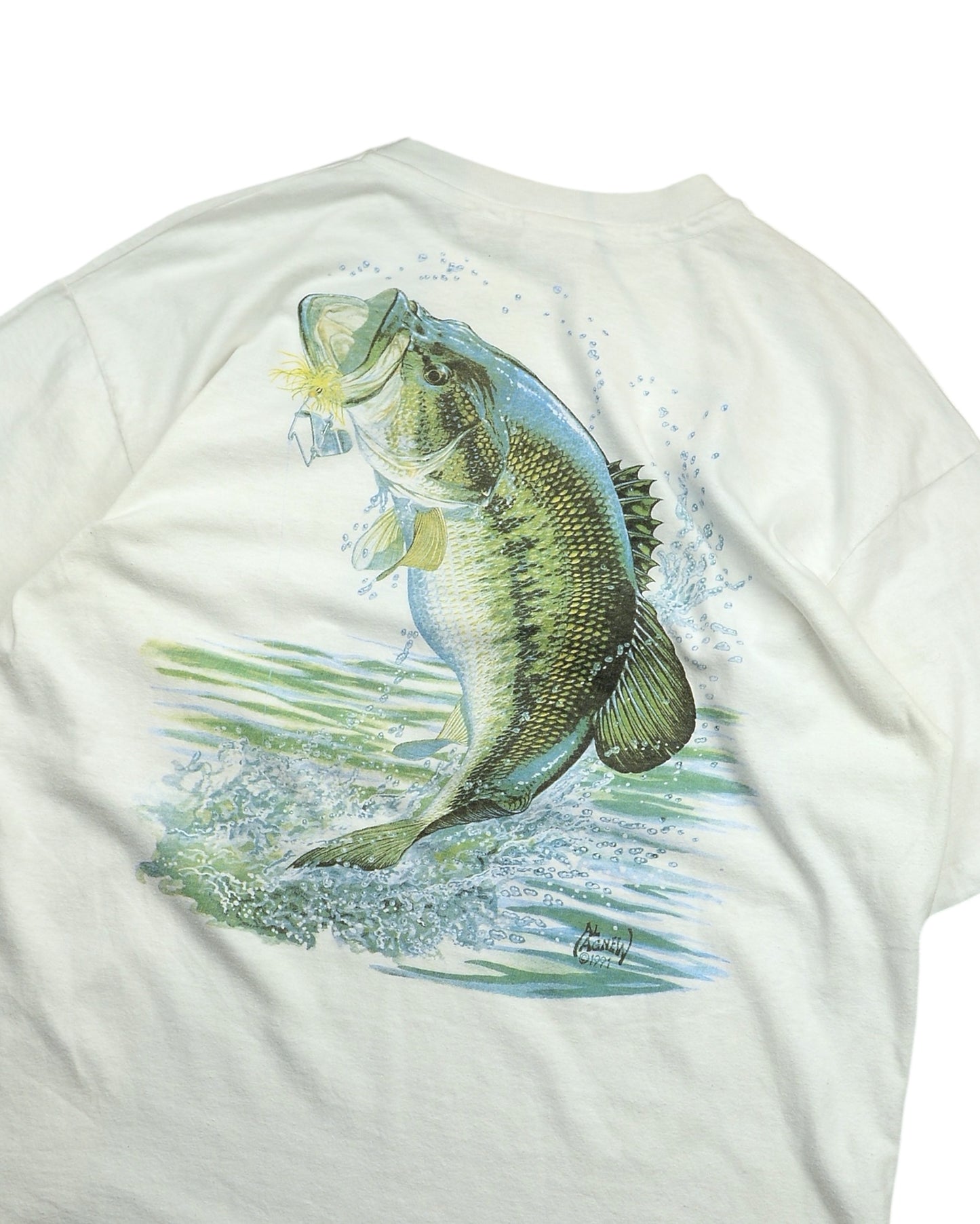 90's AL AGNEW Blackbass Back Print T-Shirt