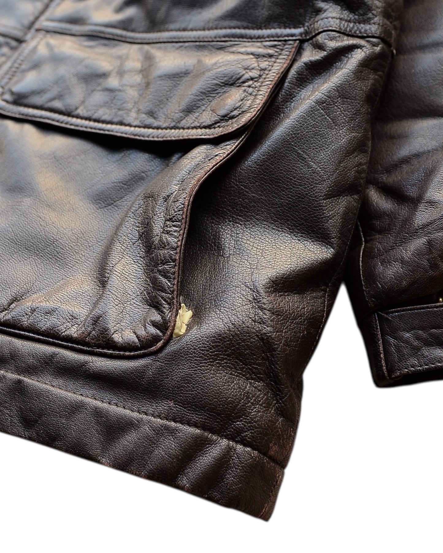 Eddie Bauer / 80's-90's Leather Goose Down Jacket