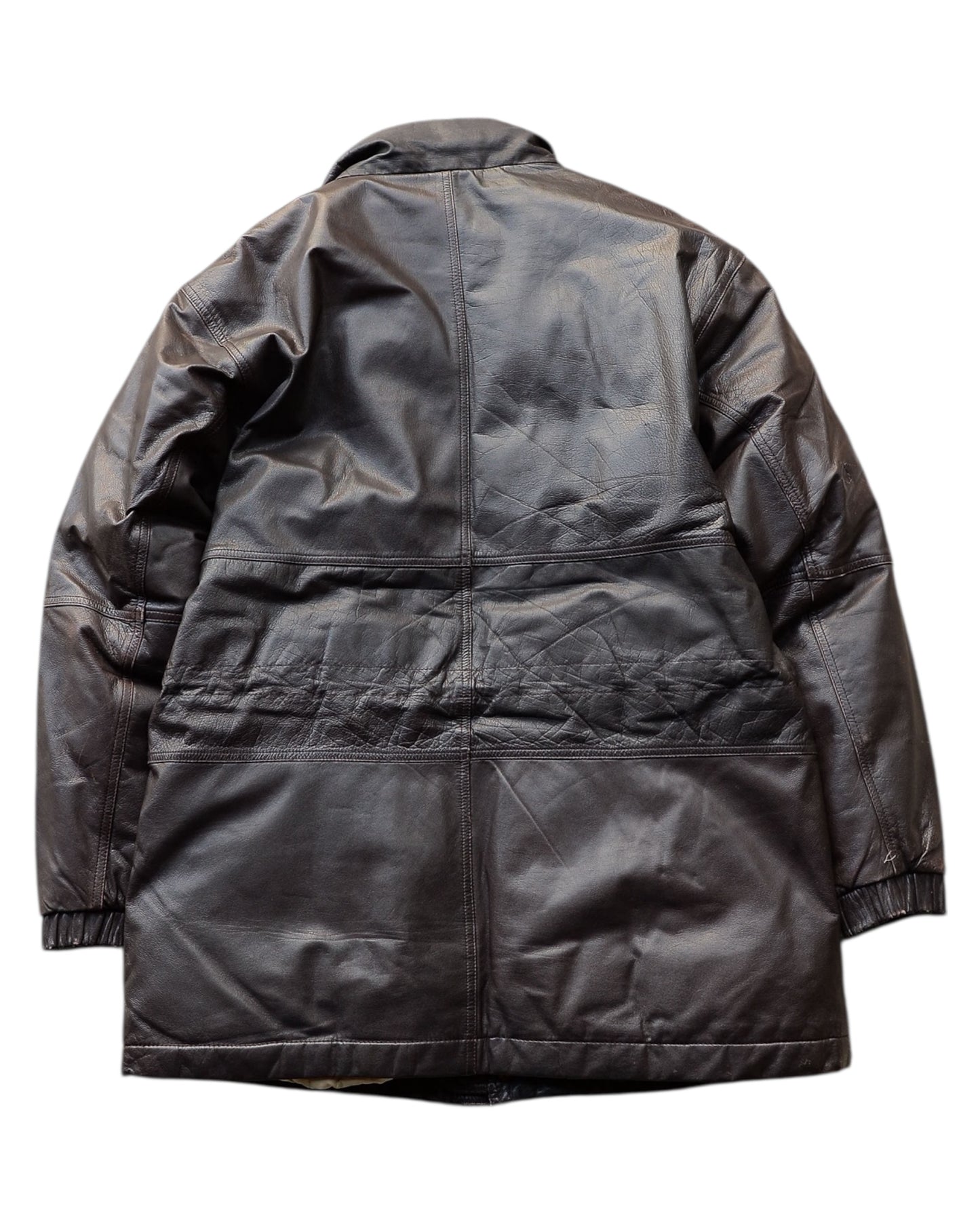 Eddie Bauer / 80's-90's Leather Goose Down Jacket