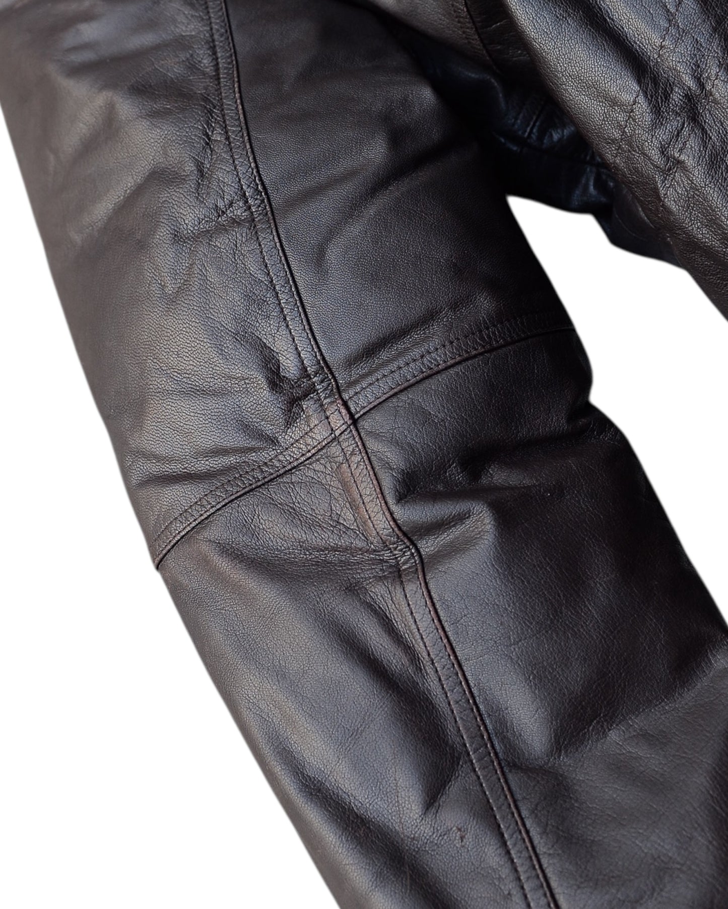 Eddie Bauer / 80's-90's Leather Goose Down Jacket