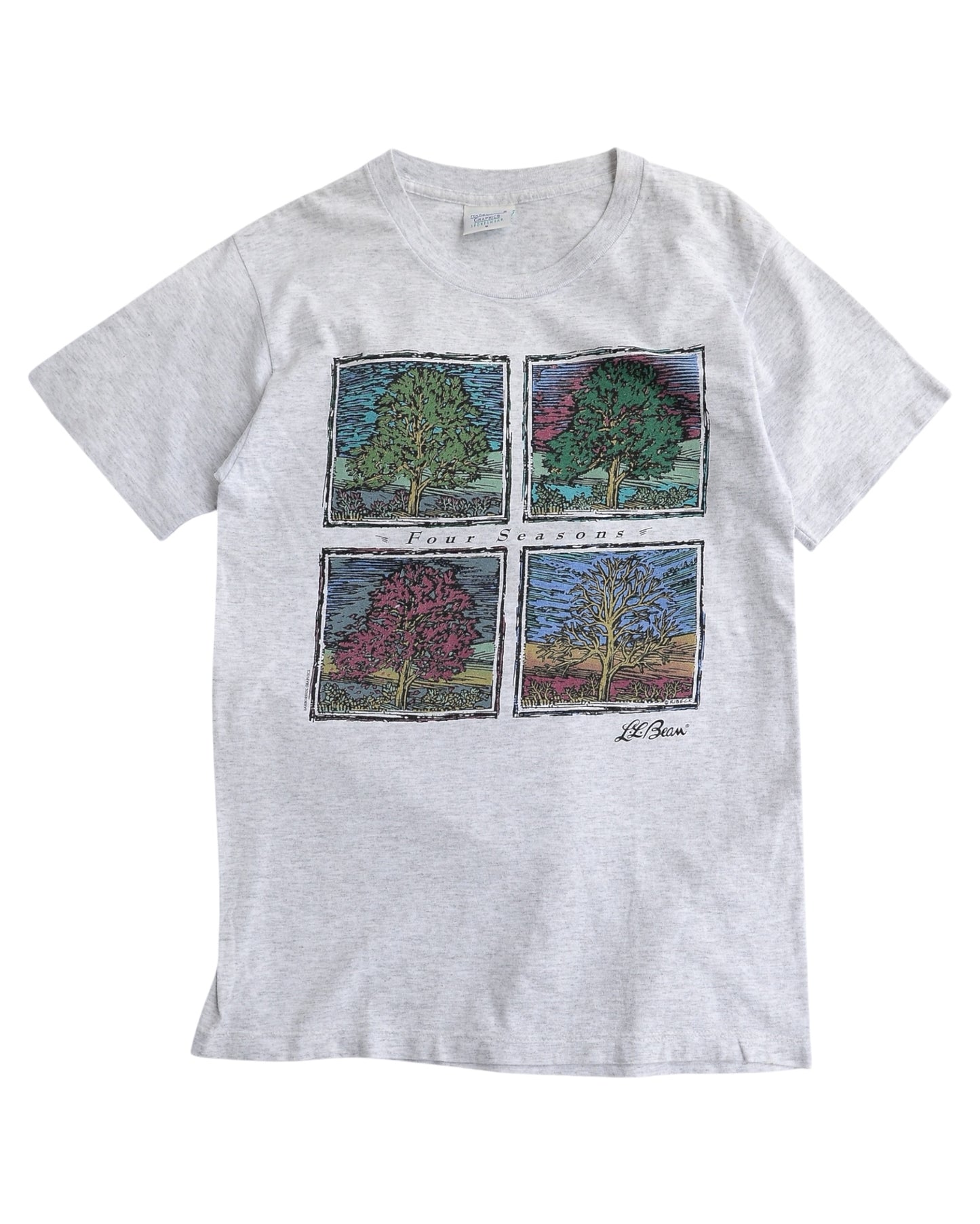 L.L.Bean / 90's Harborside Graphics "Four Seasons" T-Shirt